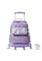 Maleta Para Niña Con 3 Ruedas Andy Cat Grande Morado de Totto