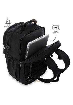 Morral Universitario Porta PC 15.4" Spa Negro Unisex
