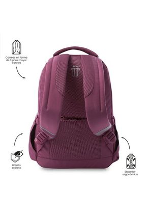 Morral Universitario Porta PC 14" Misisipi Rosado Rose Mujer