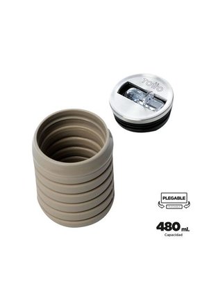 Botilito Plegable Can 480 Ml Café