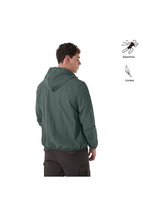 Chaqueta Rompevientos Para Hombre Ice Solid Verde