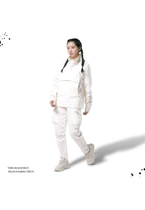 Chaqueta Unisex Trek Blanca Tipo Pullover