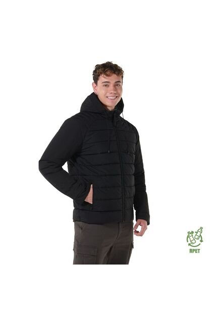 Chaqueta Doble Faz Acolchada Para Hombre Poma Negra