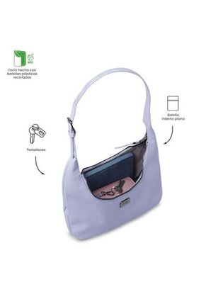 Bolso Para Mujer Smooth Tipo Crossbody Pequeño Morado