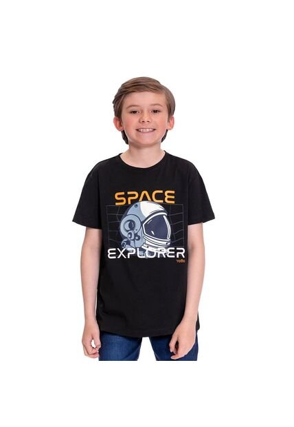 Camiseta Para Niño Proyecty Color Negra