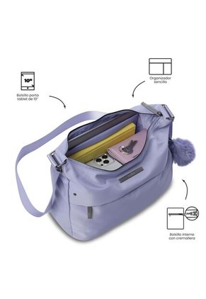 Bolso Para Mujer Porta Tableta 10" Adelaide 1 2.0 Morado