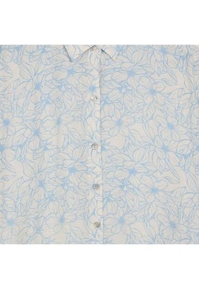 Camisa Manga Corta Lajas Para Mujer Blanca