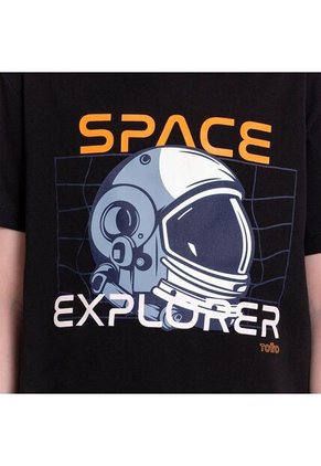 Camiseta Para Niño Proyecty Color Negra