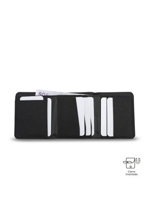 Billetera Para Hombre Wood Grande Con RFID Blocker Negra
