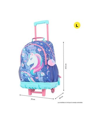 Morral Con Ruedas Para Niña Uniwildy L Azul