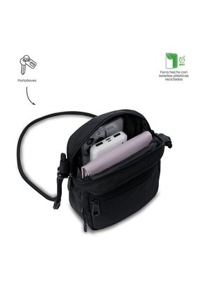 Bolso Para Hombre Riva Tipo Crossbody Pequeño Negro