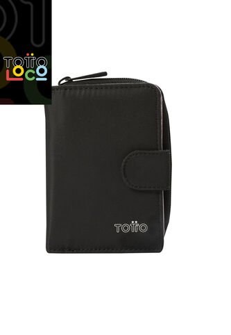 Billetera Daintty Con RFID Blocker Negra Totto