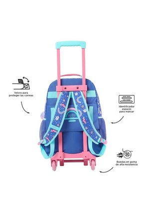 Morral Con Ruedas Para Niña Uniwildy L Azul