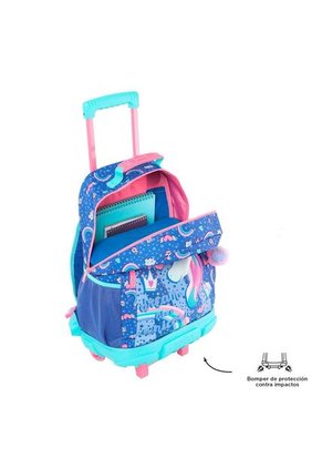 Morral Con Ruedas Para Niña Uniwildy L Azul