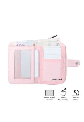 Billetera Mycro Twil Negra Mediana