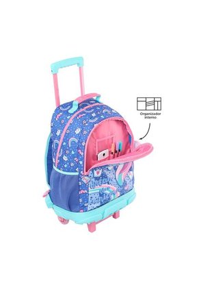 Morral Con Ruedas Para Niña Uniwildy L Azul
