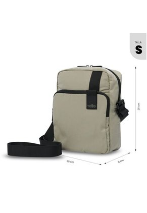 Bolso Para Hombre Porta Tableta 10" Crossbody Drill Beige