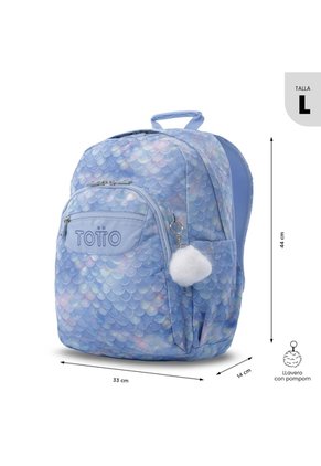 Morral Juvenil Porta PC 14" Acuarela Azul