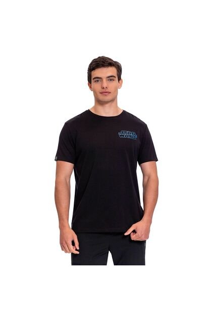 Camiseta Estampada Para Hombre Star Wars Dark Side Negra
