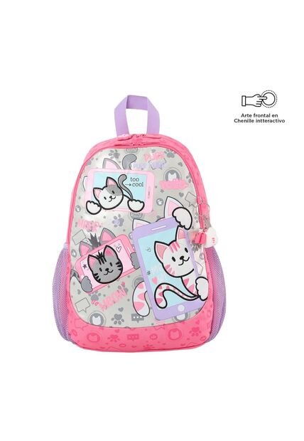 Morral Totto Para Niña Selfie Cat M Rosado