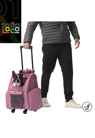 Cargador Para Mascota Con Ruedas Maxxie Rosado Totto