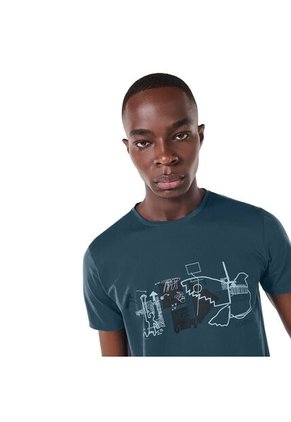 Camiseta Estampada Para Hombre Atena Azul