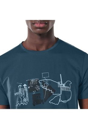 Camiseta Estampada Para Hombre Atena Azul