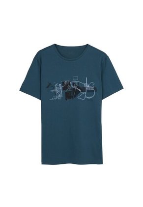 Camiseta Estampada Para Hombre Atena Azul