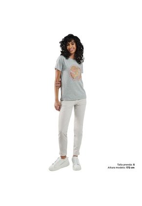 Camiseta Para Mujer Thinky Gris