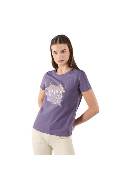 Camiseta Para Mujer Thinky Morada
