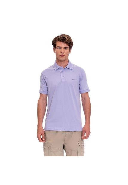 Camiseta Tipo Polo En Jersey Para Hombre Totto Morada Mkp