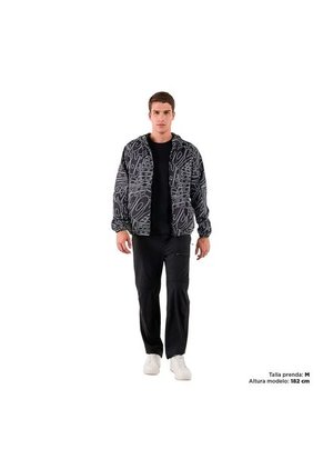 Chaqueta Para Hombre Ice Print Negra
