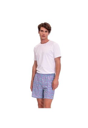Pantaloneta Estampada Para Hombre Lown Azul