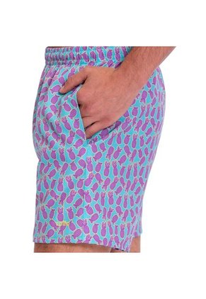 Pantaloneta Estampada Para Hombre Lown Azul