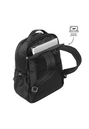 Morral Universitario Porta PC 14" Estambul Negro Mujer
