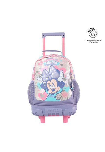 Maleta De Ruedas Para Niñas Minnie M Blanco