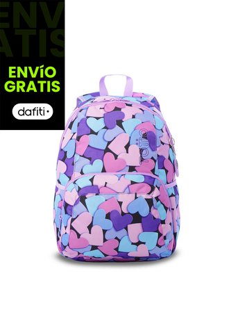 Morral Universitario Ometto 2.0 Print Mujer Con Corazones Totto