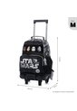 Maleta Para Niño Con Ruedas Star Wars Jedi Mediano Negro de Totto