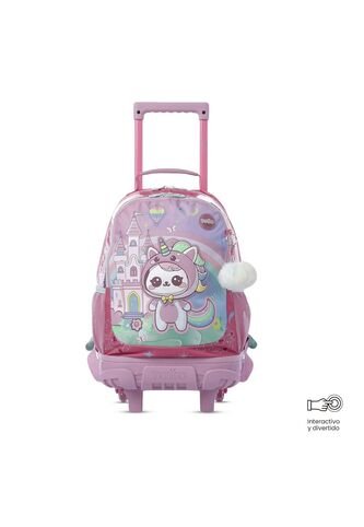 Maleta Para Niña Con Ruedas Magic Spark Mediano Rosado Totto