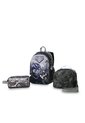 Combo Escolar Niño X3 Morral +Lonchera+Multiuso Helmet Racer Negro de Totto
