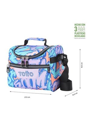 Lonchera Para Almuerzo Pizarra Mujer Azul