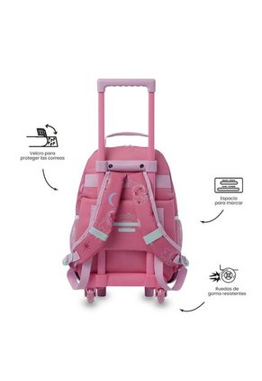 Maleta Para Niña Con Ruedas Magic Spark Mediano Rosado