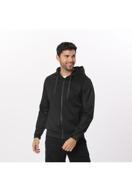 Buzo Hombre Mix Casual Negro