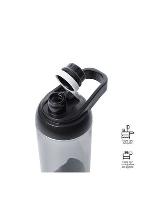 Botilito De Agua Blu 750 Ml Color Negro