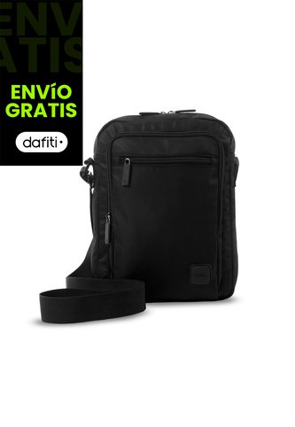 Bolso Para Hombre Bayonne Tipo Crossbody Pequeño Negro Totto