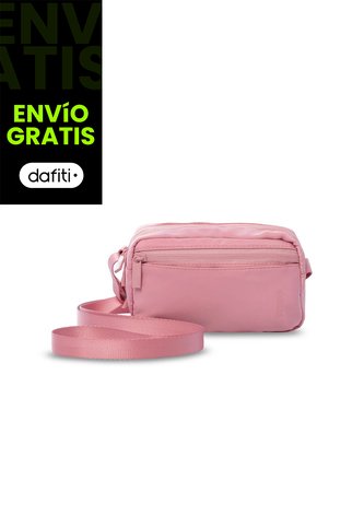 Bolso Para Mujer Bombo Tipo Crossbody Pequeño Rosado Totto