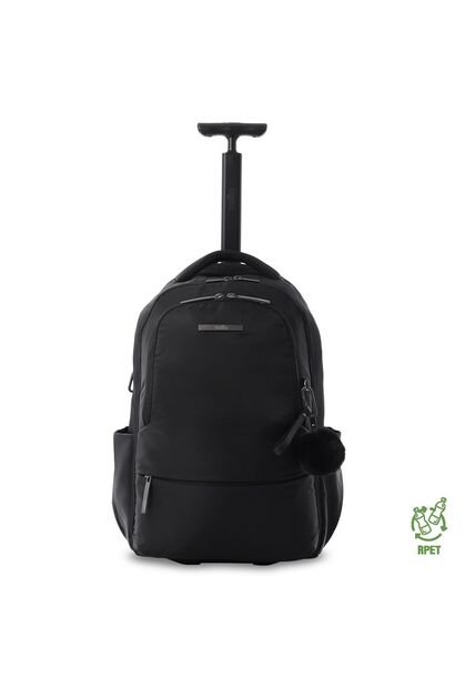 Morral Con Ruedas Para Viaje Trolley Mediano Negro