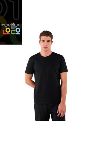 Camiseta Para Hombre Manne Negra Totto