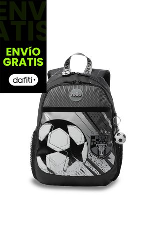 Morral Para Niño Champion Pequeño Gris Con Diseño De Fútbol Totto