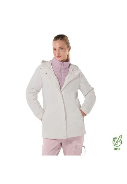 Chaqueta Acolchada Para Mujer Nissi 3 En 1 Blanca
